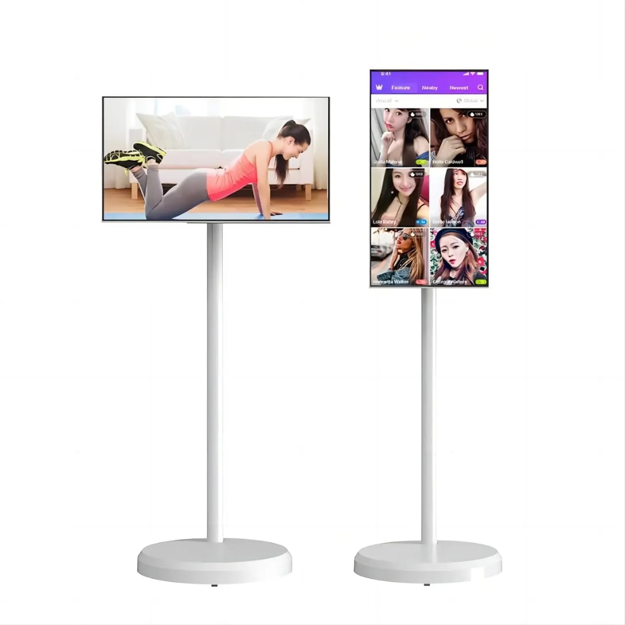 22 Inch Floor Stand Smart TV Android Touch Screen Vertical & Landscape Eye Care IPS Display Large Battery Smart Thin Edge Tablet